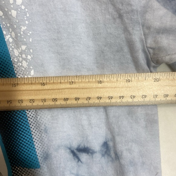 Aaliyah Graphic Tie-Dye T-Shirt Blue White Unisex Size Medium - Picture 3 of 5